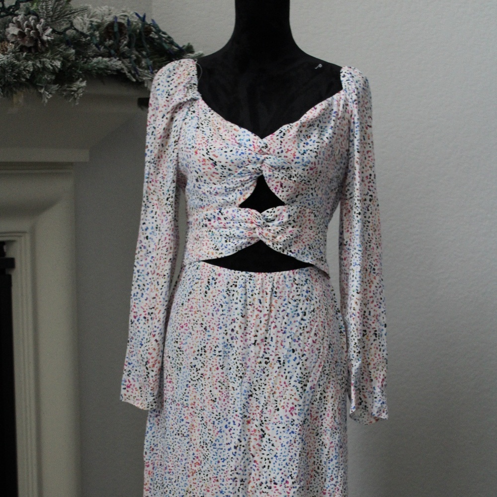 AFRM Sexy Floral Cleavage Semi-Open Back Summer Dress Never Used